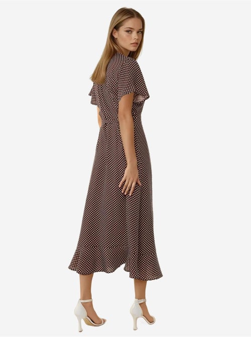 Robe longue en viscose imprimée à col en V - Kiabi