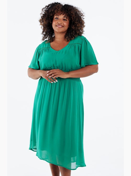 Robe longue en viscose unie PAPRIKA - Kiabi