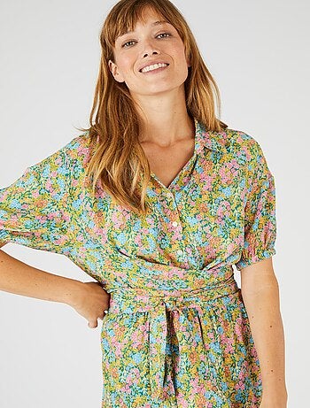 Robe longue esprit cache coeur - Damart