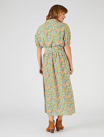 Robe longue esprit cache coeur - Damart