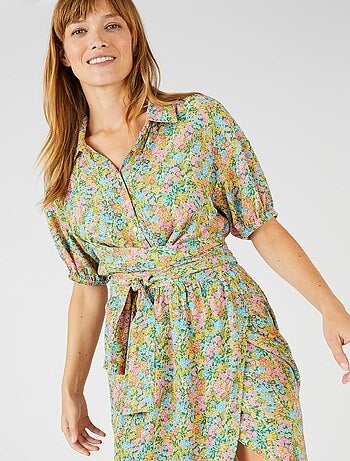 Robe longue esprit cache coeur - Damart