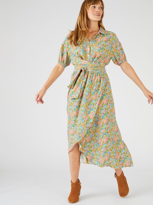 Robe longue esprit cache coeur - Damart - Kiabi