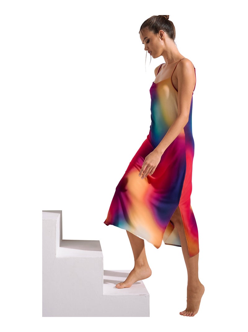 Robe longue estivale à bretelles Olympia Multicolore - Kiabi