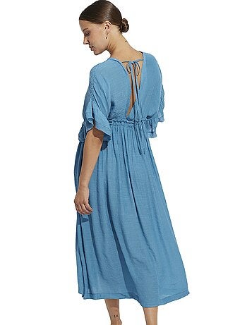 Robe longue estivale à volants Mojito