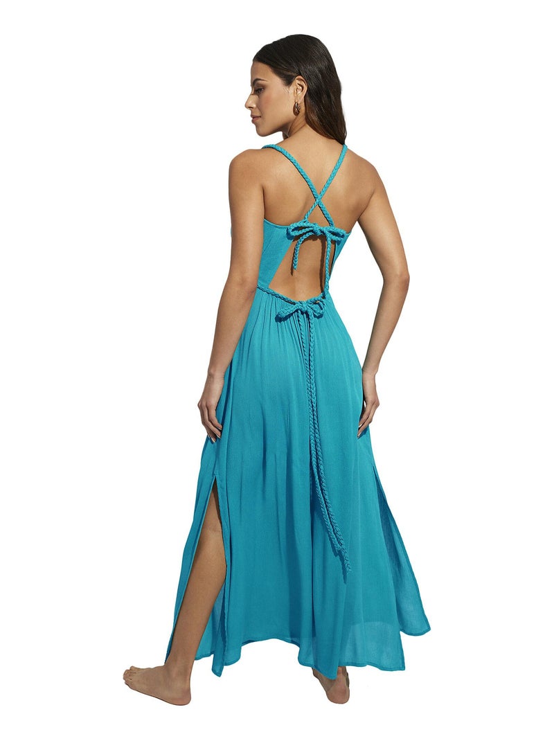 Robe longue estivale Barbados Bleu turquoise - Kiabi
