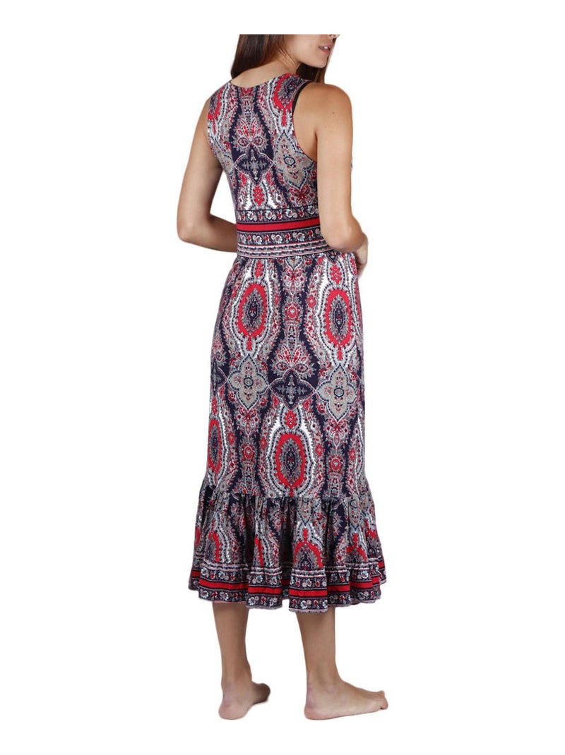 Robe longue estivale Blue Paisley bleu Bleu - Kiabi