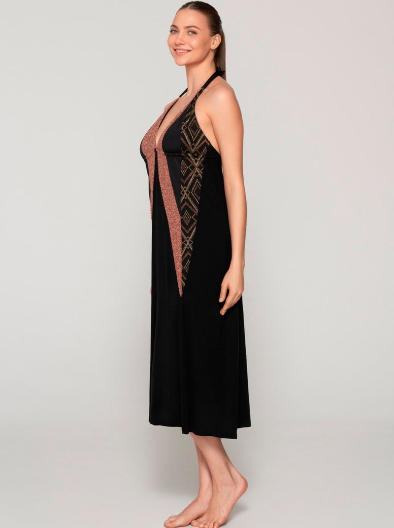 Robe longue estivale décolleté V MANHATTAN Multicolore - Kiabi