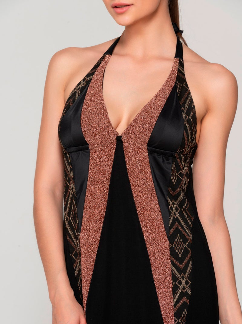 Robe longue estivale décolleté V MANHATTAN Multicolore - Kiabi
