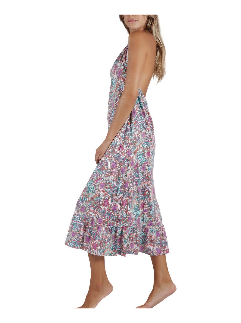 Robe longue estivale dos nu Cachemire Multicolore - Kiabi
