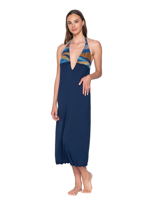 Robe longue estivale dos nu Liberty - Kiabi