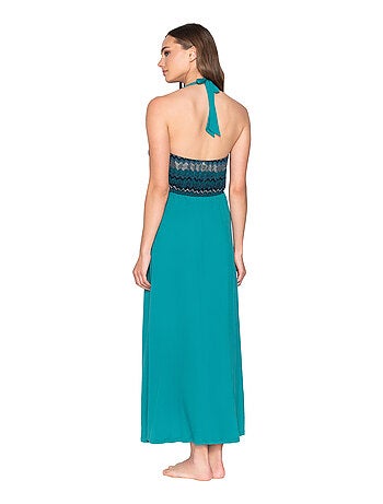 Robe longue estivale dos nu Topaz