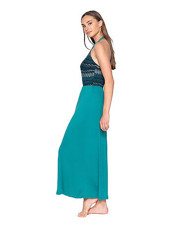 Robe longue estivale dos nu Topaz