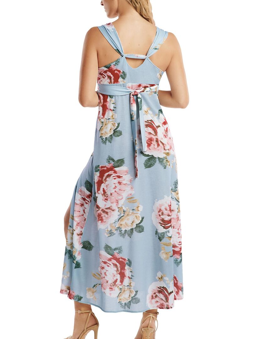 Robe Longue Estivale Jade Avec Broderies Ethniques main image 1