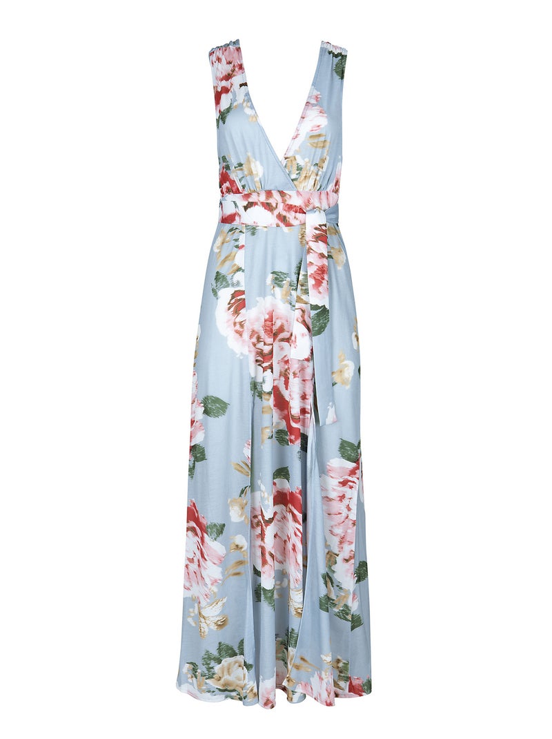 Robe longue estivale Hawaii Gris - Kiabi