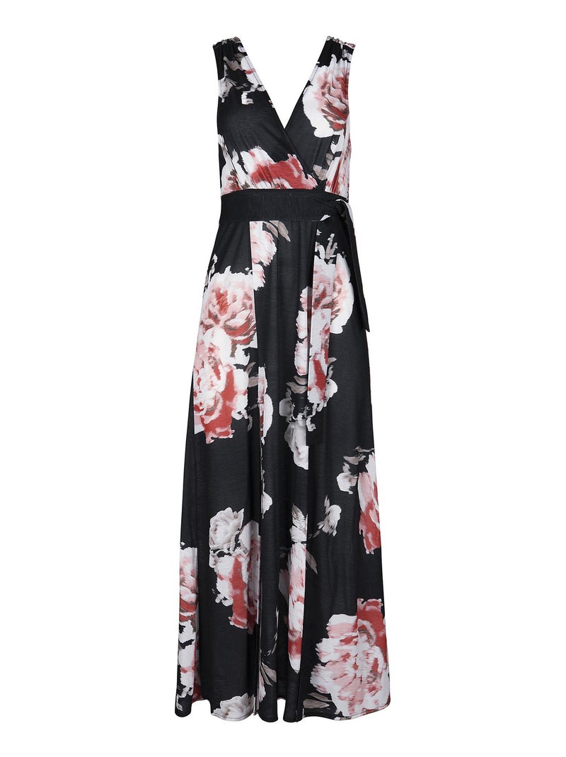 Robe longue estivale Hawaii Noir - Kiabi