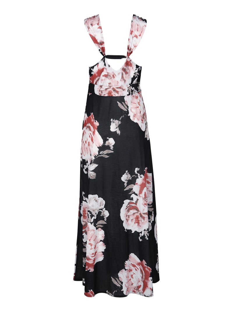 Robe longue estivale Hawaii Noir - Kiabi