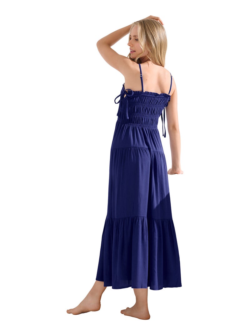 Robe longue estivale KARPATHOS Bleu - Kiabi