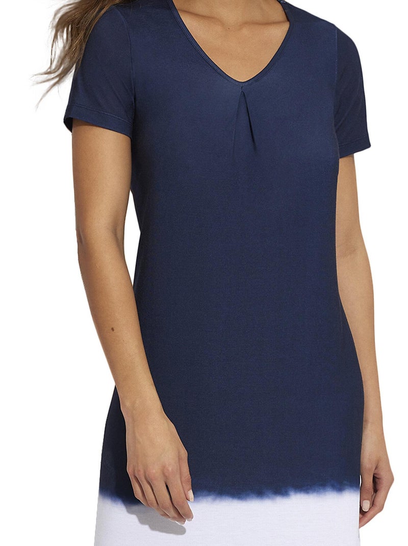 Robe longue estivale manches courtes Complementos Bleu marine - Kiabi