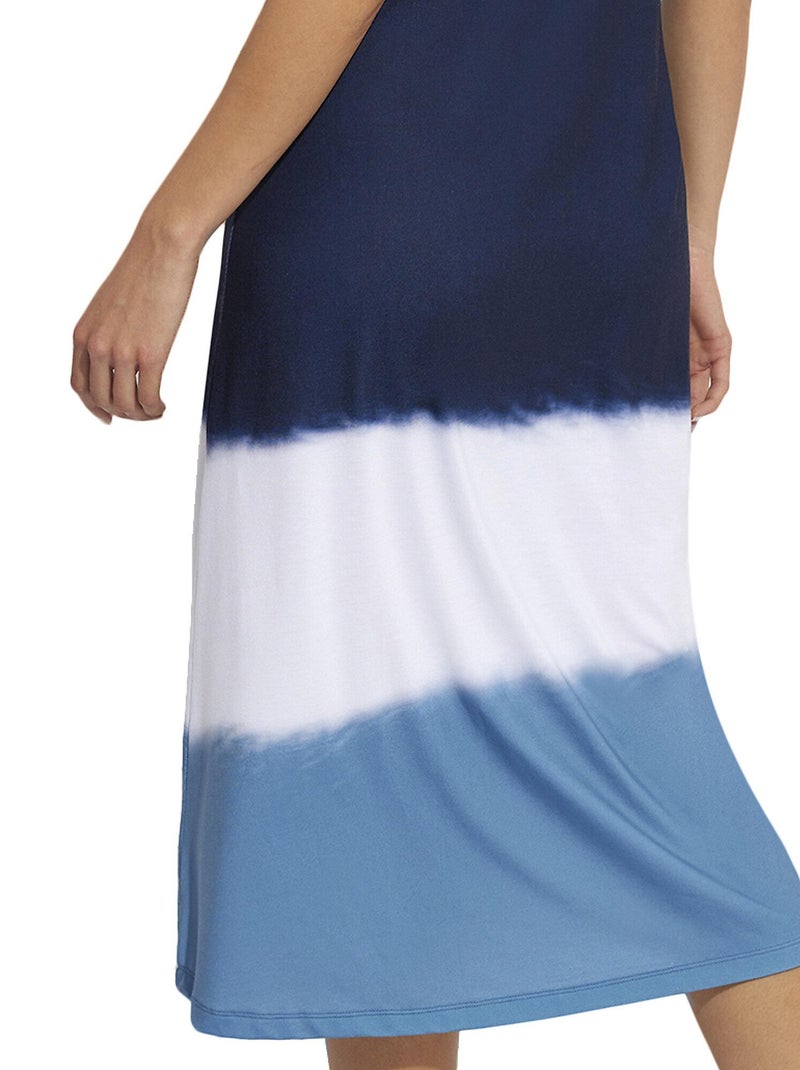 Robe longue estivale manches courtes Complementos Bleu marine - Kiabi
