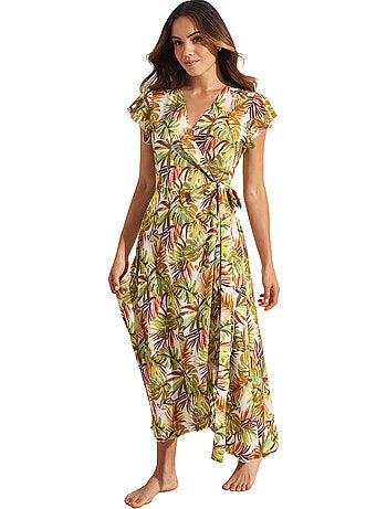 Robe longue estivale manches courtes JADE