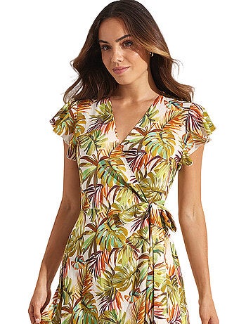 Robe longue estivale manches courtes JADE