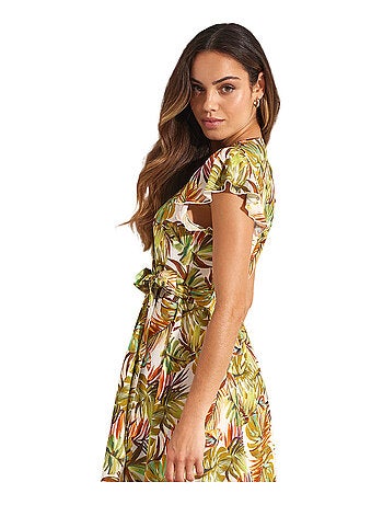 Robe longue estivale manches courtes JADE