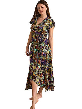 Robe longue estivale manches courtes JADE