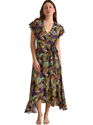 Robe longue estivale manches courtes JADE