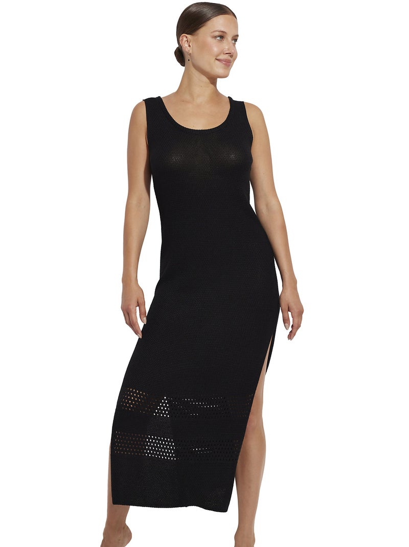 Robe longue estivale Mojito Noir - Kiabi
