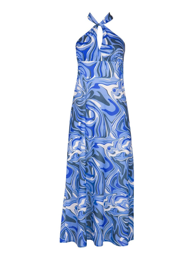 Robe longue estivale Palma Bleu - Kiabi
