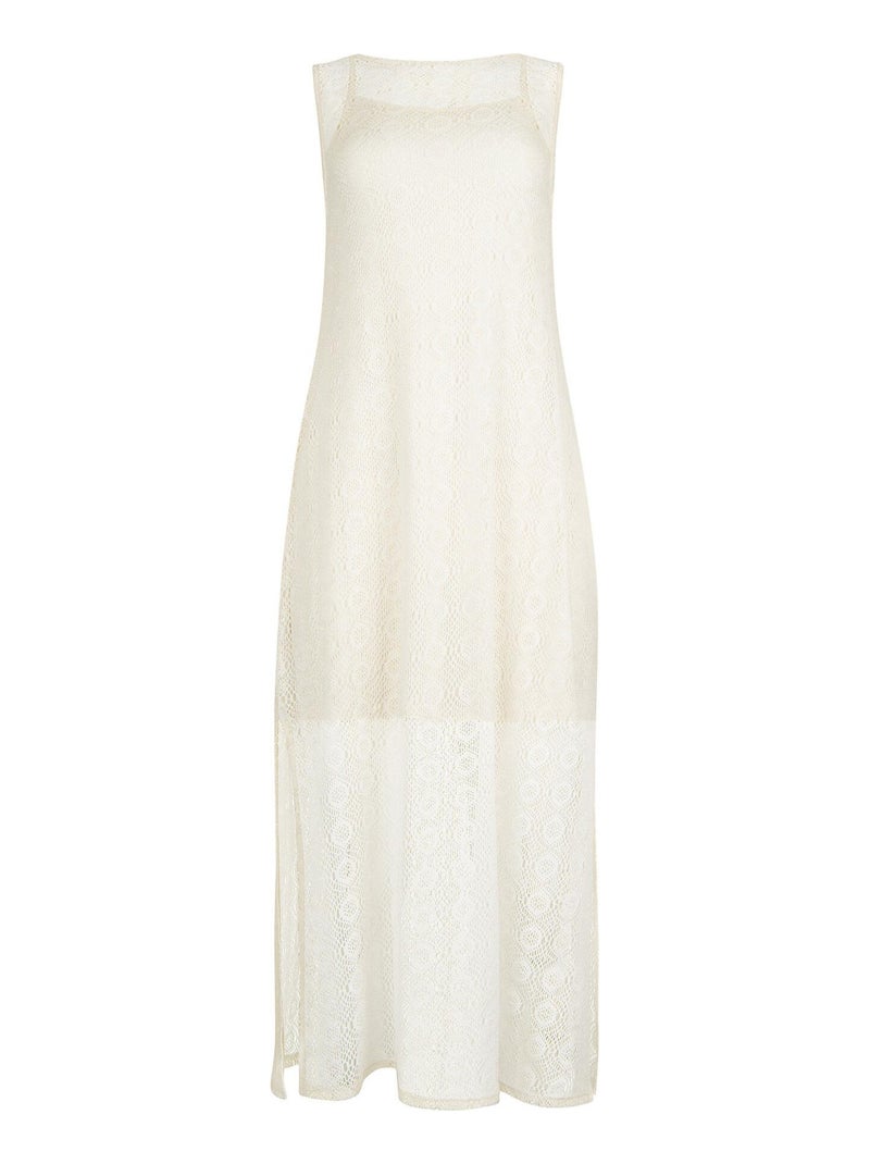Robe longue estivale sans manches Rimini Ecru - Kiabi