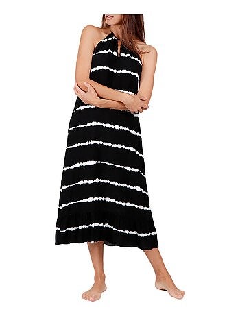 Robe longue estivale sans manches Tie And Dye