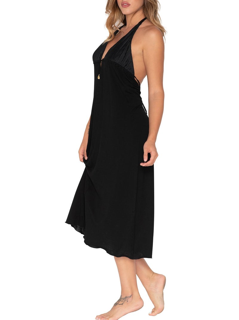 Robe longue estivale Scarlet Noir - Kiabi