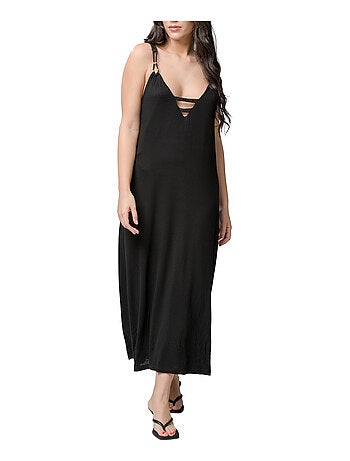 Robe longue estivale Star noir