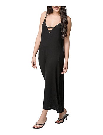 Robe longue estivale Star noir