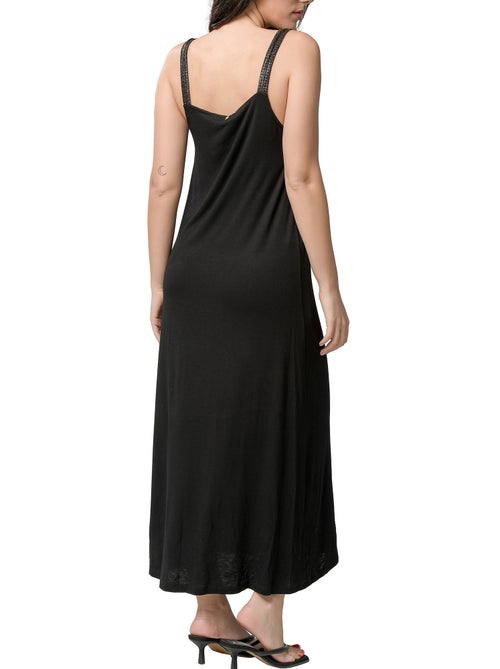 Robe longue estivale Star noir - Kiabi