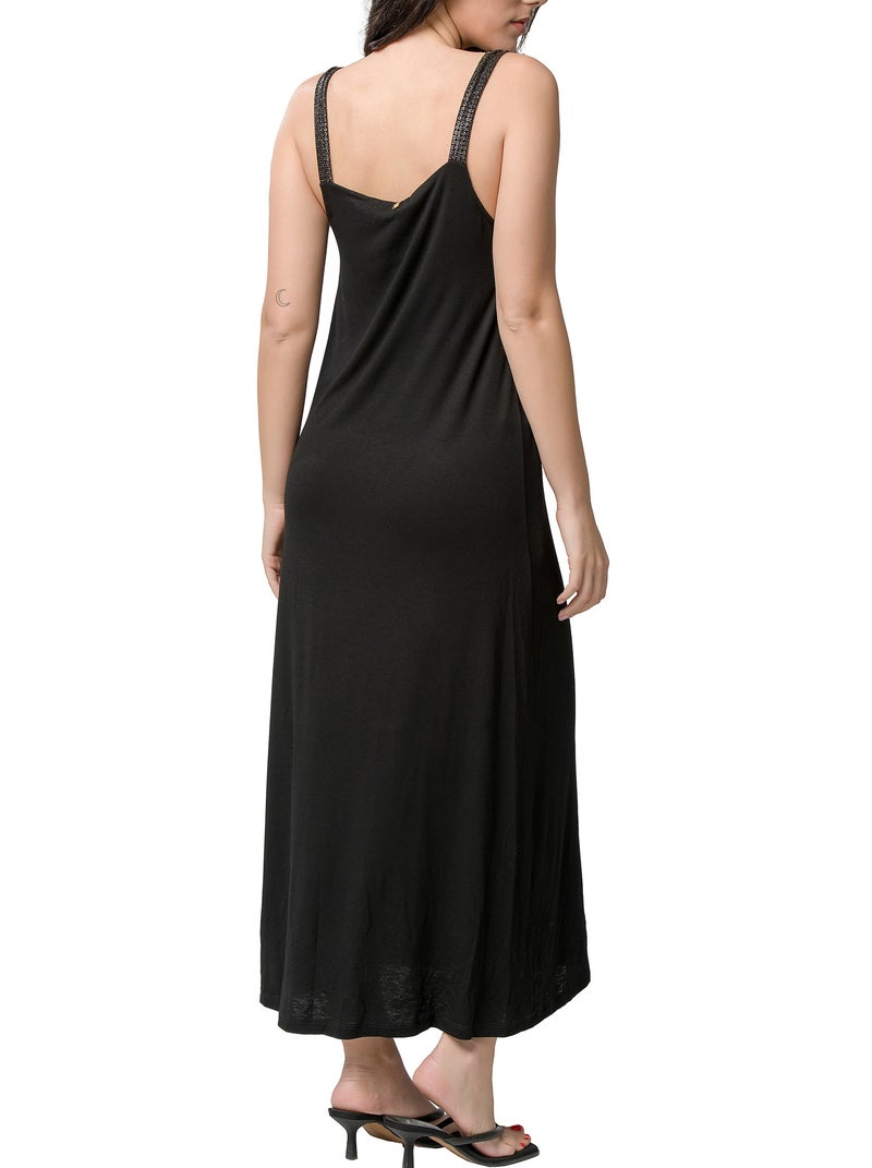 Robe longue estivale Star noir Noir - Kiabi