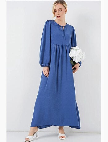 Robe longue et modeste à manches ballon bdart