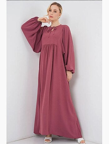Robe longue et modeste à manches ballon bdart