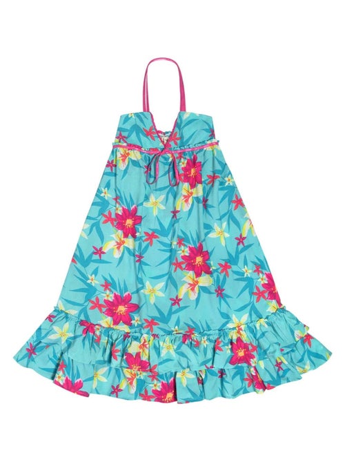 Robe Longue Été   Jersey Fleurs Hawaï    TAHITI - La Faute à Voltaire - Kiabi