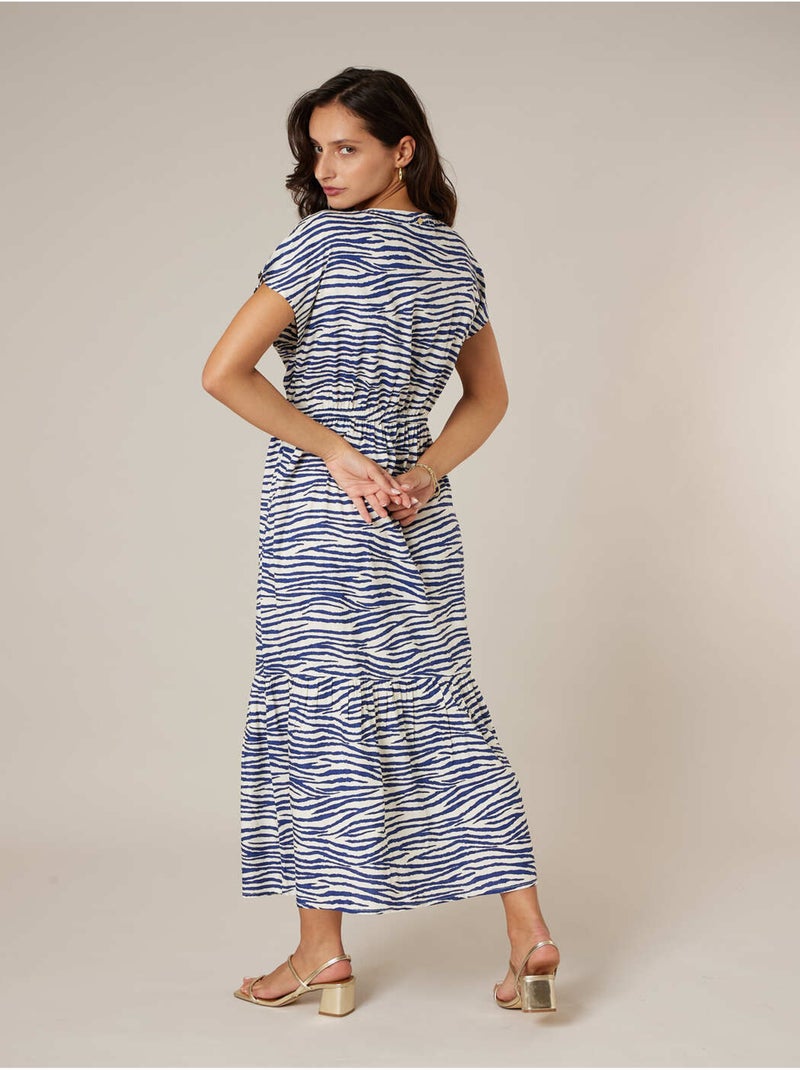 Robe longue femme fantaisie 'Deeluxe' Bleu - Kiabi