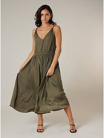 Robe longue femme fluide 'Deeluxe'