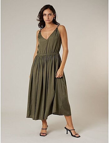 Robe longue femme fluide 'Deeluxe'