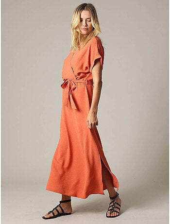 Robe longue femme fluide 'Deeluxe'