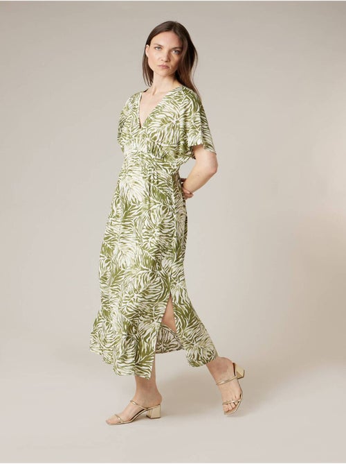Robe longue femme imprimé végétal 'Deeluxe' - Kiabi