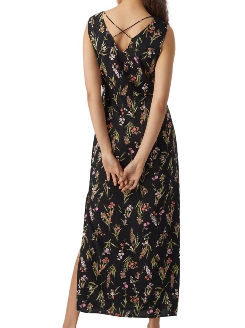 Robe Longue Femme Vero Moda Noir Multicolore - Kiabi
