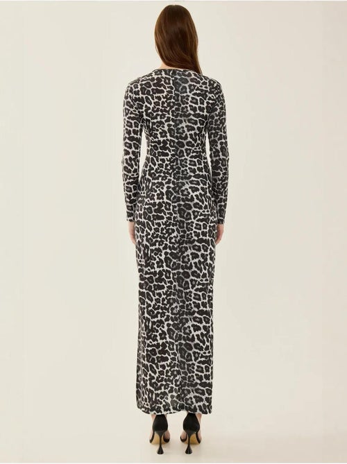 Robe longue fendue à imprimé léopard - Kiabi Robe longue fendue à imprimé léopard - Kiabi