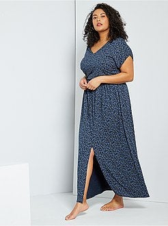 Robe longue fendue - Kiabi