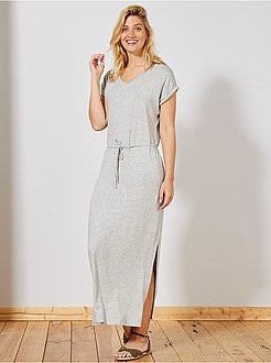 Robe longue fendue - Kiabi