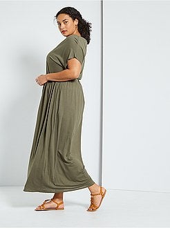 Robe longue fendue - Kiabi